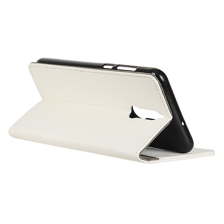 Litchi Texture Leather Wallet Stand Cover for Huawei Mate 10 Lite / nova 2i / Maimang 6 - White-6