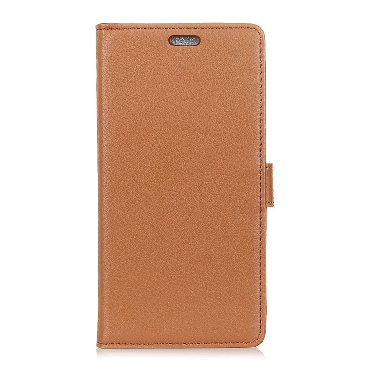 Litchi Texture Leather Stand Case Protector for Huawei Mate 10 Lite / nova 2i / Maimang 6 - Brown-2