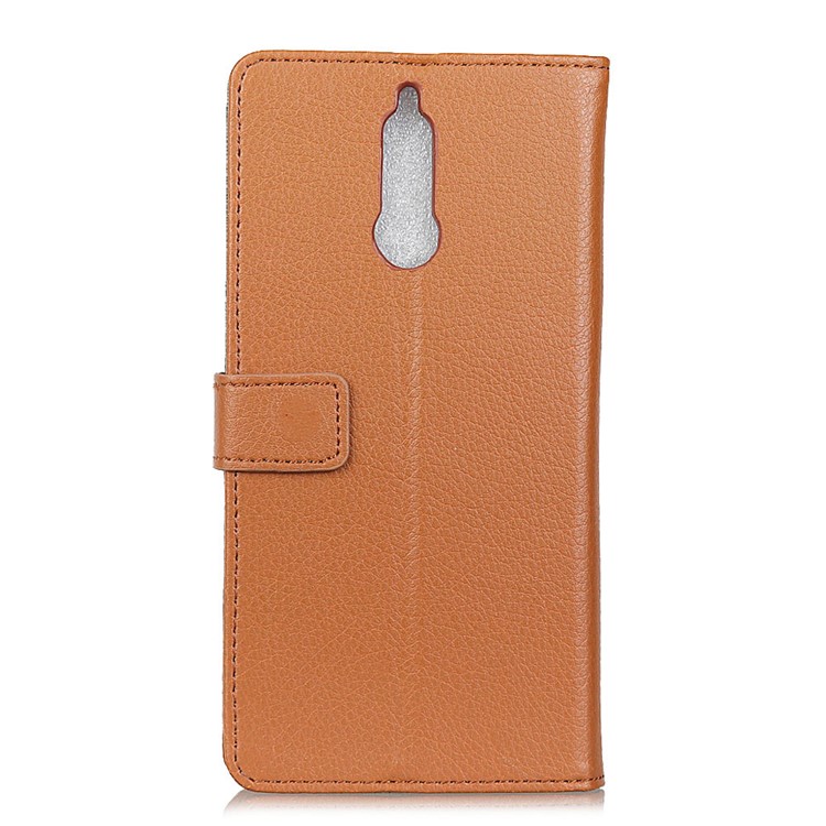 Litchi Texture Leather Stand Case Protector for Huawei Mate 10 Lite / nova 2i / Maimang 6 - Brown-3