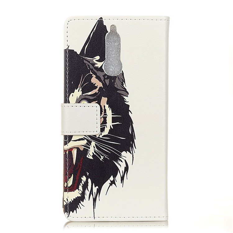 For Huawei Mate 10 Lite / nova 2i / Maimang 6 Patterned Leather Wallet Stand Phone Cover - Fierce Tiger-3