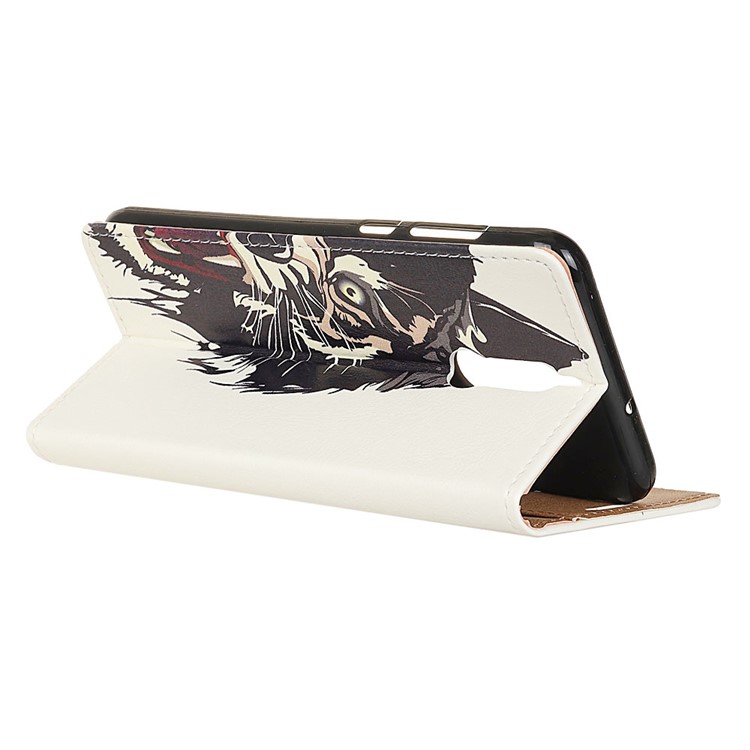 For Huawei Mate 10 Lite / nova 2i / Maimang 6 Patterned Leather Wallet Stand Phone Cover - Fierce Tiger-4