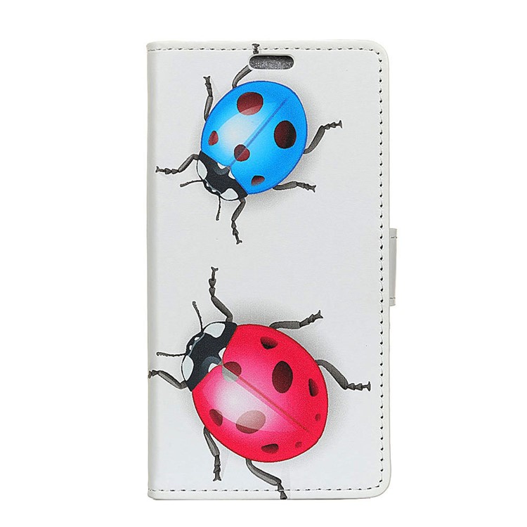 For Huawei Mate 10 Lite / nova 2i / Maimang 6 Patterned Leather Wallet Stand Mobile Phone Cover - Colored Ladybirds-2