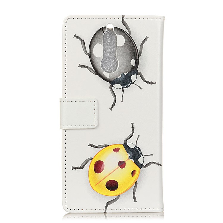 For Huawei Mate 10 Lite / nova 2i / Maimang 6 Patterned Leather Wallet Stand Mobile Phone Cover - Colored Ladybirds-3
