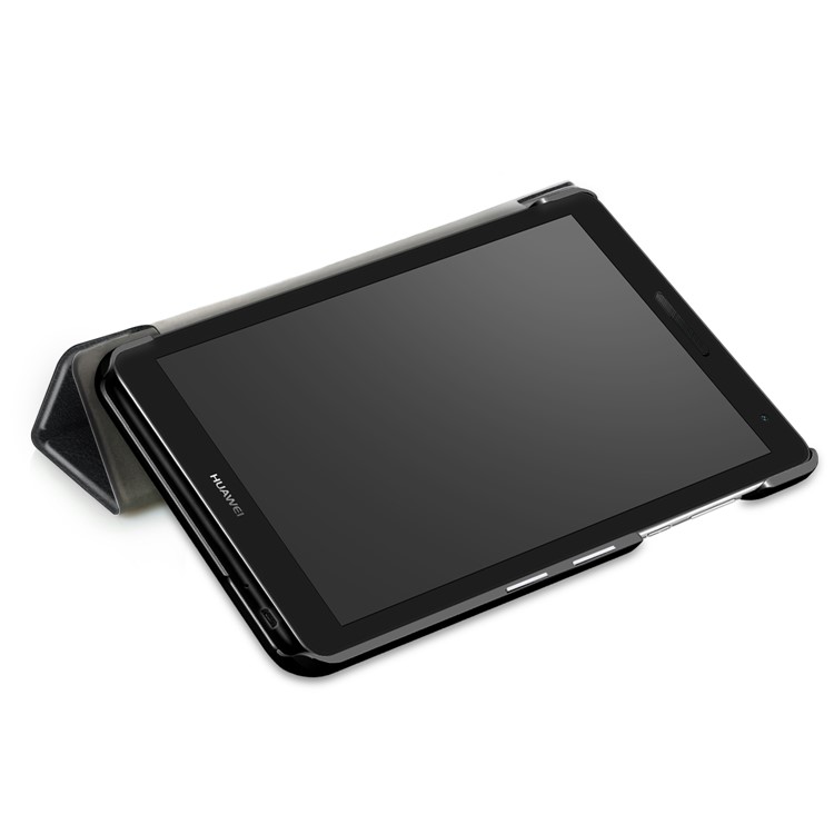 For Huawei MediaPad T3 7.0 3G Version Tri-fold Stand Leather Case - Black-7