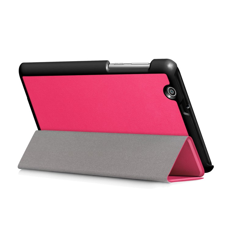 For Huawei MediaPad T3 7.0 3G Version Tri-fold Stand Leather Protective Case - Rose-5