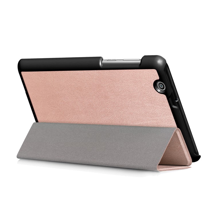 For Huawei MediaPad T3 7.0 3G Version Tri-fold Stand Leather Tablet Cover - Rose Gold-5