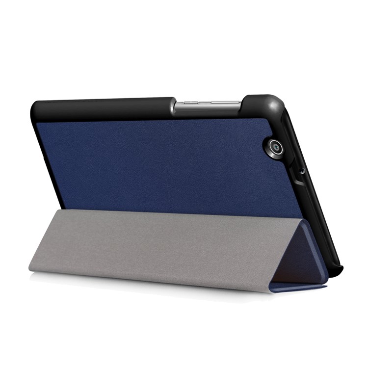 Tri-fold Stand Leather Tablet Case for Huawei MediaPad T3 7.0 3G Version - Dark Blue-5