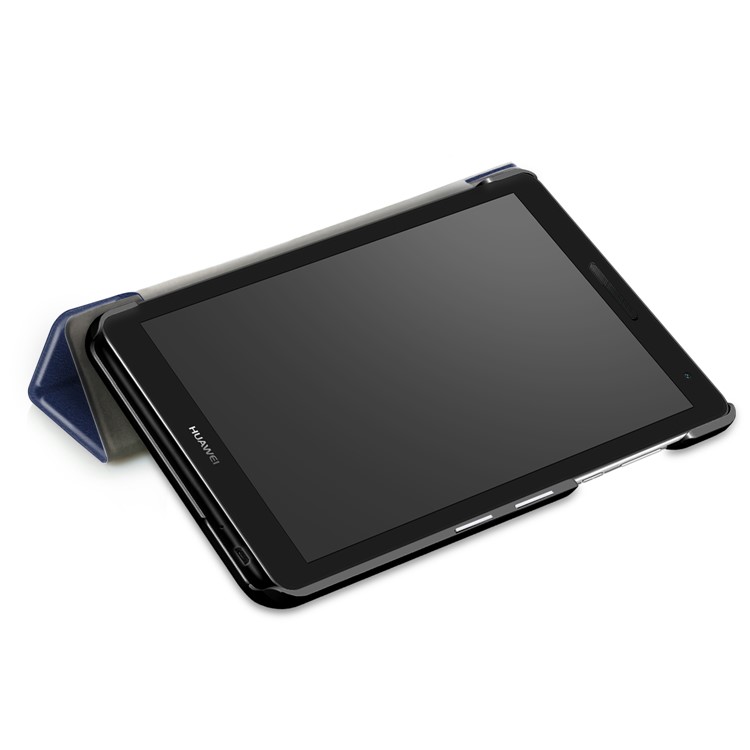 Tri-fold Stand Leather Tablet Case for Huawei MediaPad T3 7.0 3G Version - Dark Blue-7
