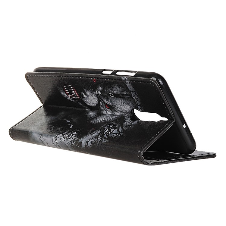 Pattern Printing Wallet Leather Stand Cover for Huawei nova 2i / Maimang 6 / Mate 10 Lite - Wolf Pattern-4