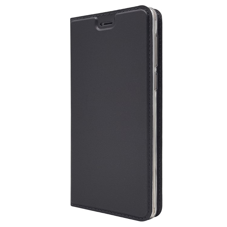 Auto-absorbed Magnetic Leather Card Holder Phone Shell for Huawei Honor 6x (2016) - Black-8