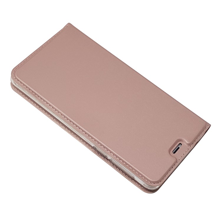 Auto-absorbed Magnetic Leather Card Holder Mobile Cover for Huawei Honor 6x (2016) - Rose Gold-5