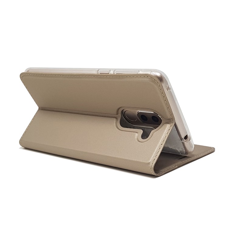 Auto-absorbed Magnetic Leather Stand Flip Case for Huawei Honor 6x (2016) - Gold-7