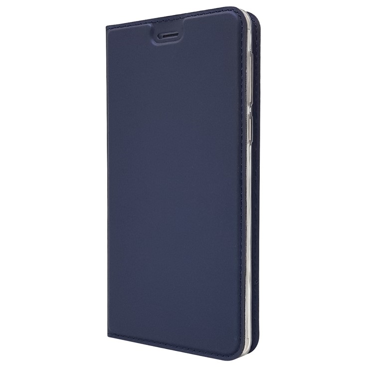 Auto-absorbed Magnetic Leather Stand Phone Casing for Huawei Honor 6x (2016) - Dark Blue-10