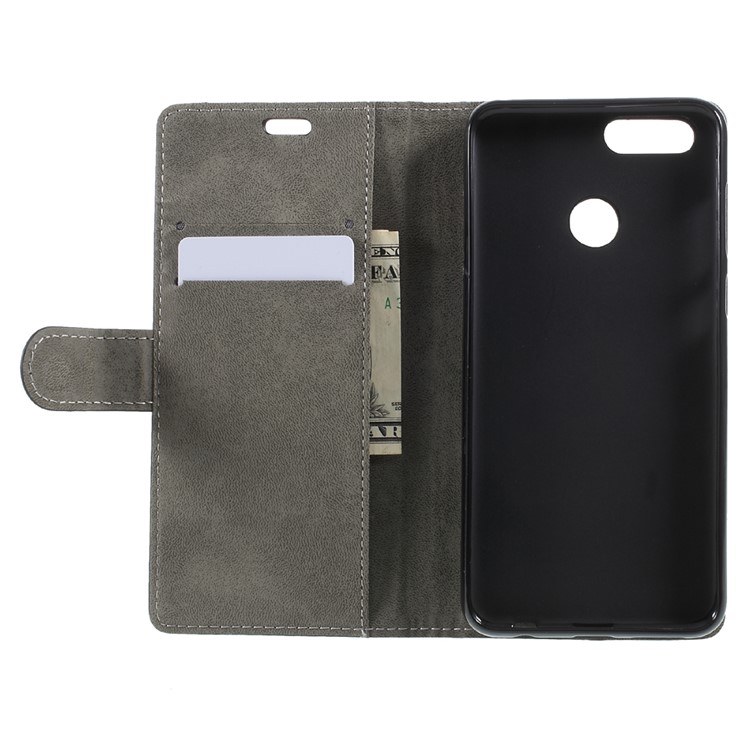 Flip PU Leather Wallet Stand Phone Case for Huawei Honor 7X - Black-11