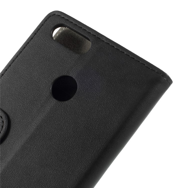 Flip PU Leather Wallet Stand Phone Case for Huawei Honor 7X - Black-15