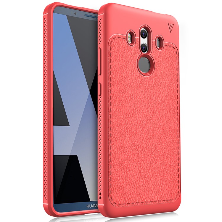 IVSO Gentry Series Leather Coated TPU Phone Case for Huawei Mate 10 Pro - Red-1