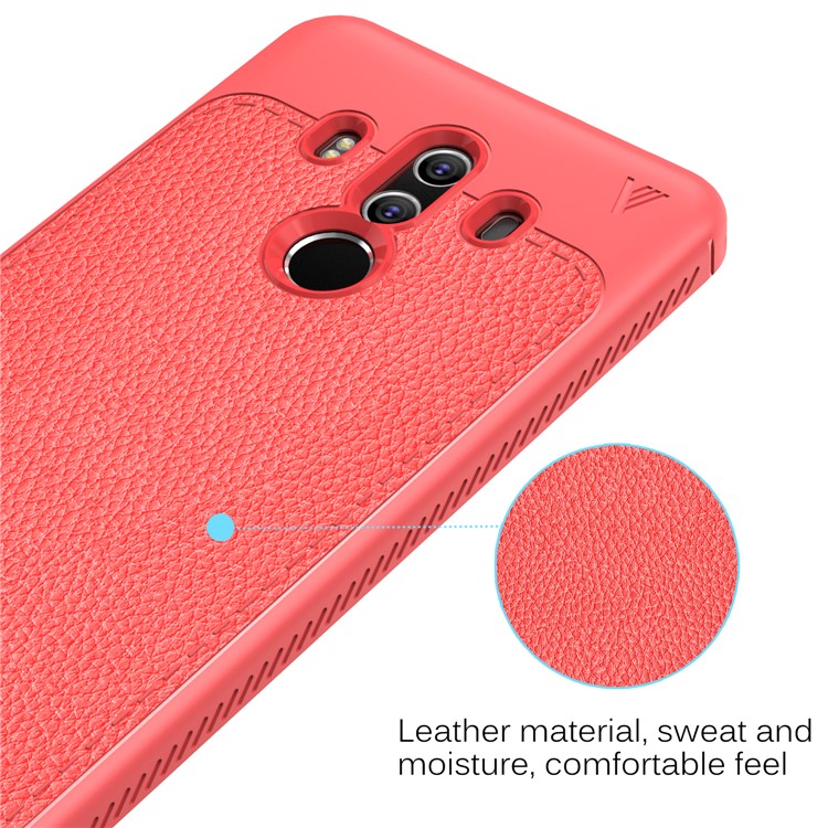 IVSO Gentry Series Leather Coated TPU Phone Case for Huawei Mate 10 Pro - Red-3