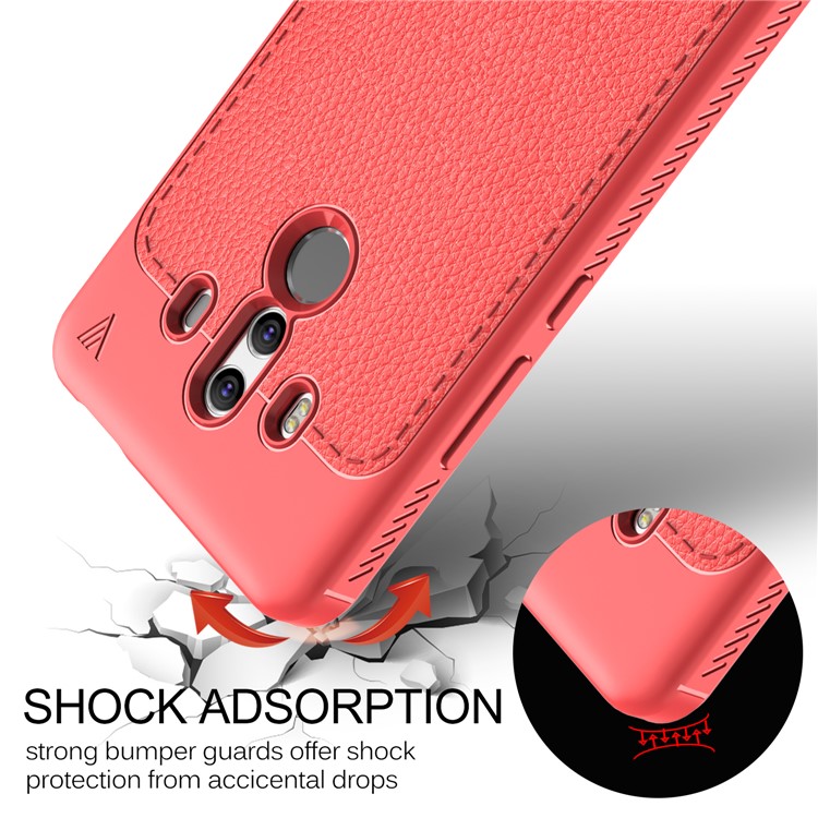 IVSO Gentry Series Leather Coated TPU Phone Case for Huawei Mate 10 Pro - Red-4