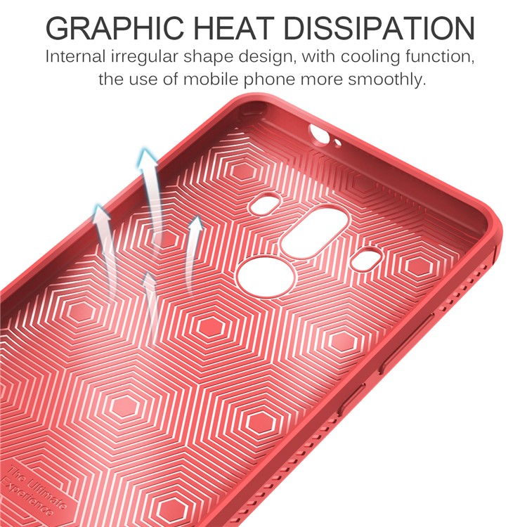 IVSO Gentry Series Leather Coated TPU Phone Case for Huawei Mate 10 Pro - Red-7