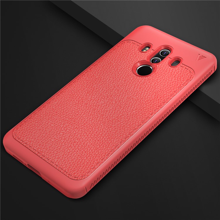 IVSO Gentry Series Leather Coated TPU Phone Case for Huawei Mate 10 Pro - Red-8