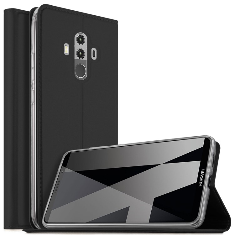 

Magnetic Stand Card Slot Leather Mobile Case for Huawei Mate 10 Pro - Black