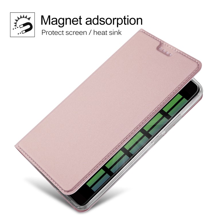 Magnetic Stand Card Slot Leather Mobile Cover for Huawei Mate 10 Pro - Rose Gold-4