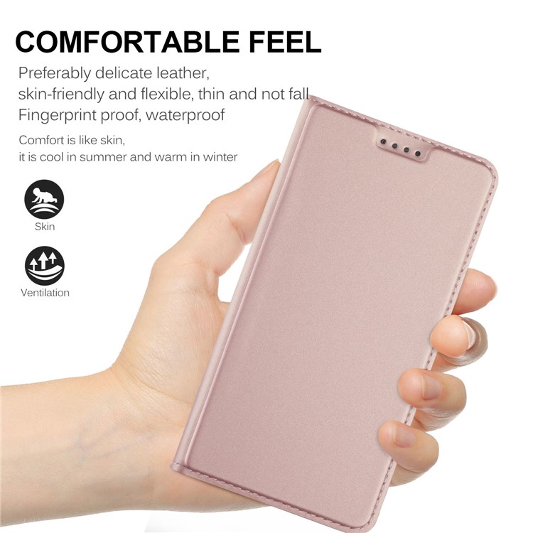 Magnetic Stand Card Slot Leather Mobile Cover for Huawei Mate 10 Pro - Rose Gold-8