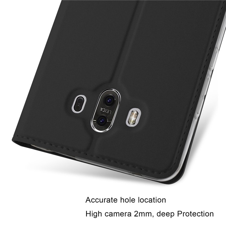 Magnetic Card Slot Smart Leather Phone Case for Huawei Mate 10 - Black-2