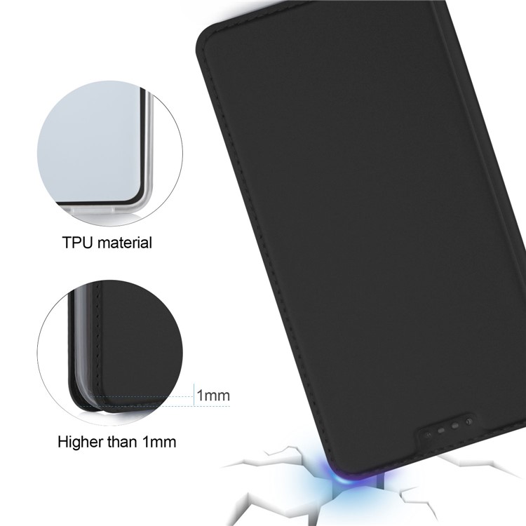Magnetic Card Slot Smart Leather Phone Case for Huawei Mate 10 - Black-5