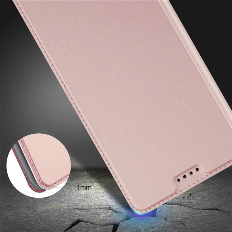 Кожаная Подставка С Гнездом Для Карты Huawei Mate 10 Lite / nova 2i / Майман 6 - Розовый-8