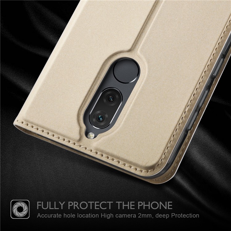 Stand Leather Card Holder Case for Huawei Mate 10 Lite / nova 2i / Maimang 6 - Gold-2