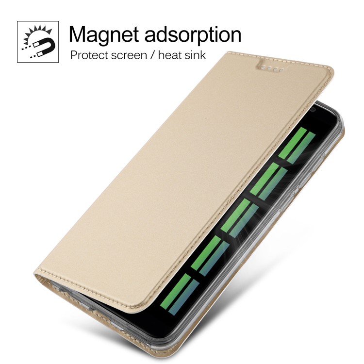 Stand Leather Card Holder Case for Huawei Mate 10 Lite / nova 2i / Maimang 6 - Gold-3