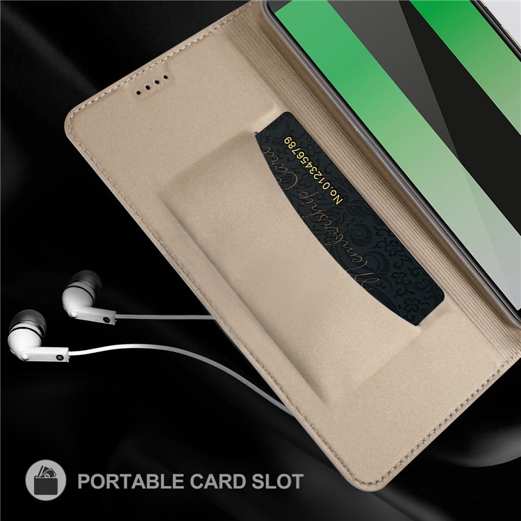 Stand Leather Card Holder Case for Huawei Mate 10 Lite / nova 2i / Maimang 6 - Gold-7