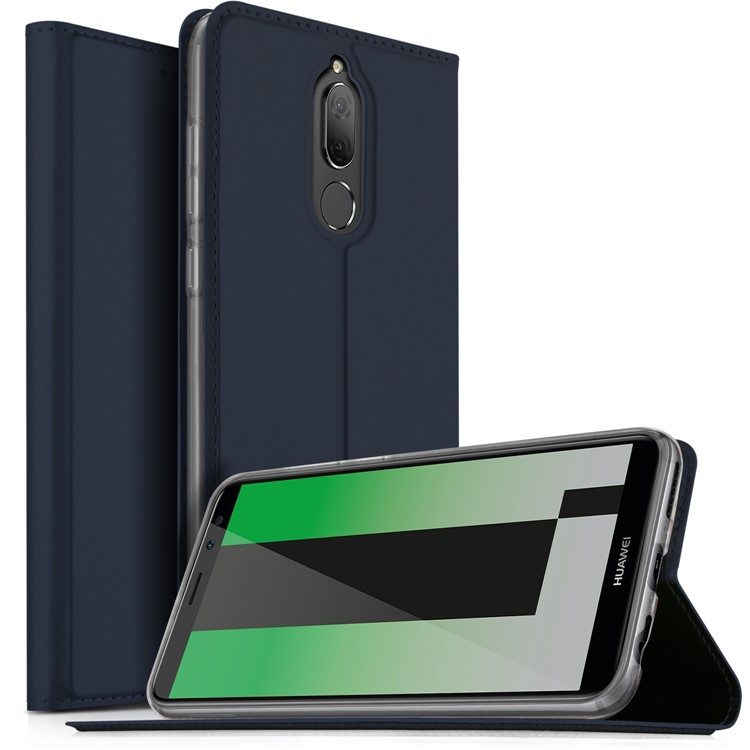Leather Phone Case with Card Slot for Huawei Mate 10 Lite / nova 2i / Maimang 6 - Blue-1