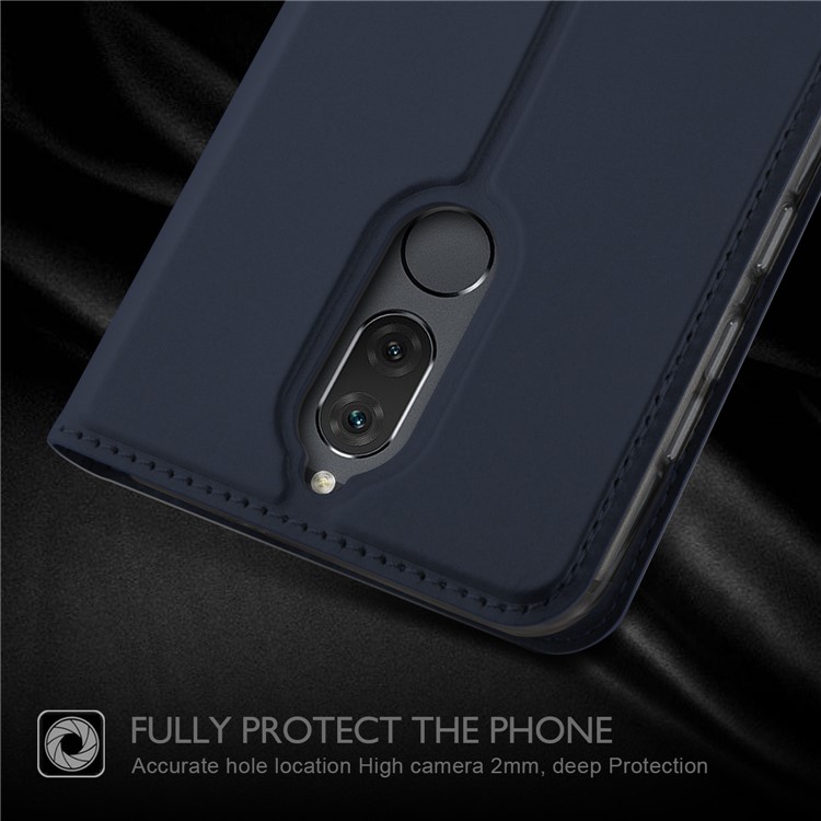 Leather Phone Case with Card Slot for Huawei Mate 10 Lite / nova 2i / Maimang 6 - Blue-2