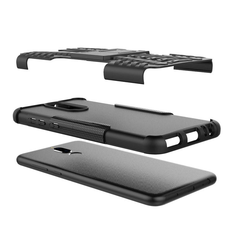 Anti-slip PC + TPU Hybrid Case with Kickstand for Huawei Mate 10 Lite / nova 2i / Maimang 6 - Black-10