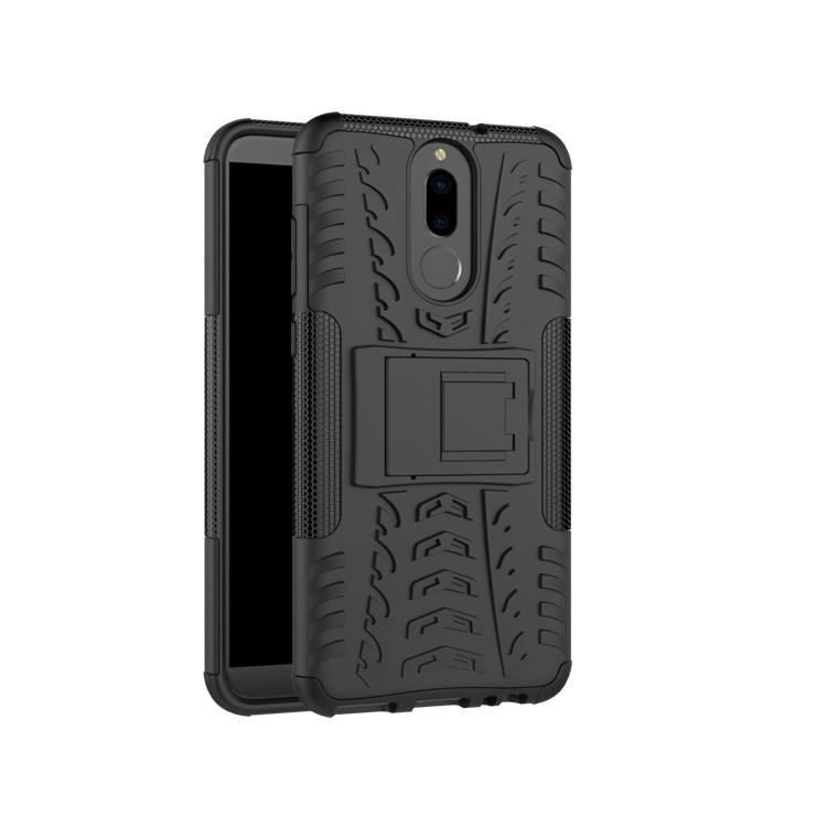Anti-slip PC + TPU Hybrid Case with Kickstand for Huawei Mate 10 Lite / nova 2i / Maimang 6 - Black-11