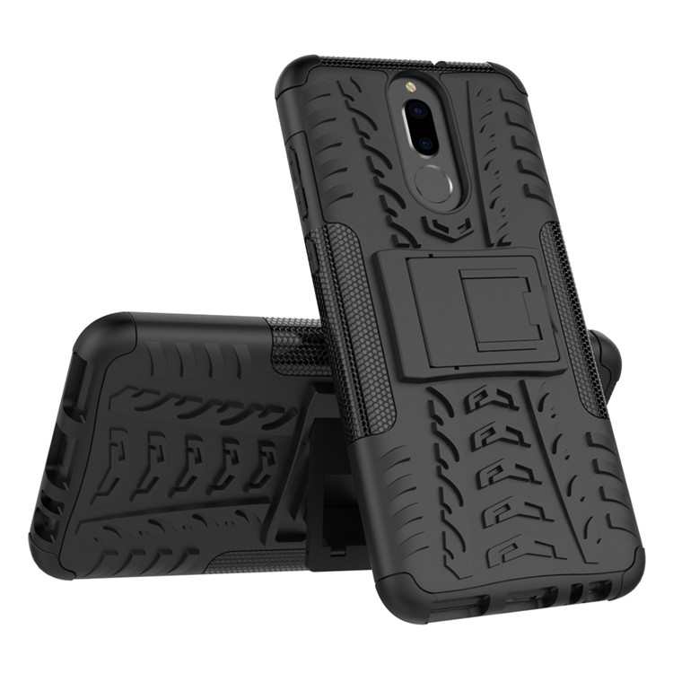 Anti-slip PC + TPU Hybrid Case with Kickstand for Huawei Mate 10 Lite / nova 2i / Maimang 6 - Black-2