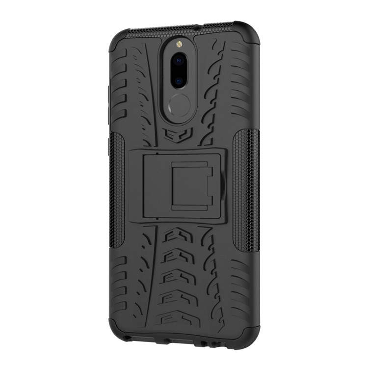 Anti-slip PC + TPU Hybrid Case with Kickstand for Huawei Mate 10 Lite / nova 2i / Maimang 6 - Black-3