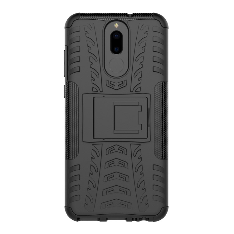 Anti-slip PC + TPU Hybrid Case with Kickstand for Huawei Mate 10 Lite / nova 2i / Maimang 6 - Black-4