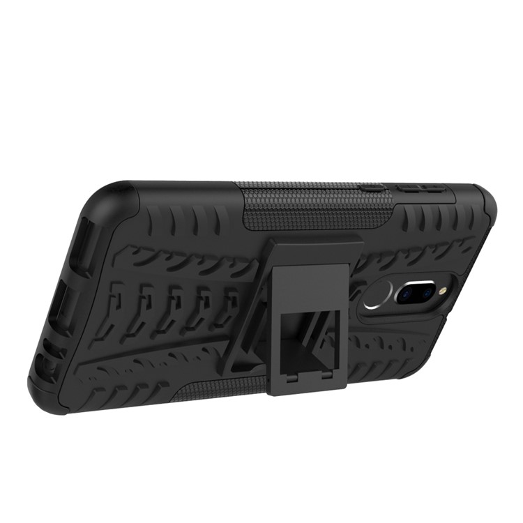 Anti-slip PC + TPU Hybrid Case with Kickstand for Huawei Mate 10 Lite / nova 2i / Maimang 6 - Black-5