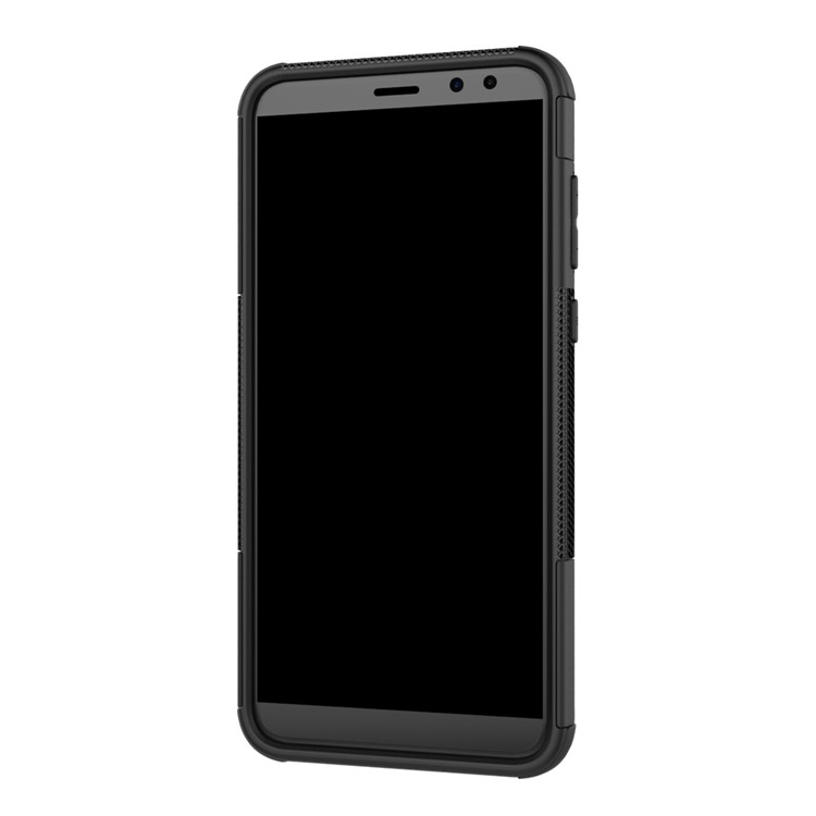 Anti-slip PC + TPU Hybrid Case with Kickstand for Huawei Mate 10 Lite / nova 2i / Maimang 6 - Black-7