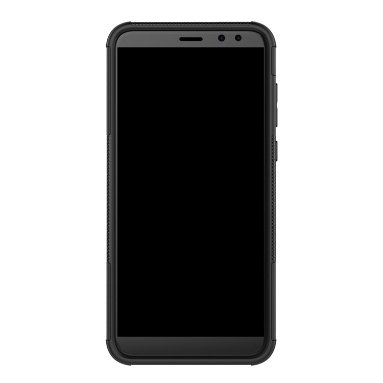 Anti-slip PC + TPU Hybrid Case with Kickstand for Huawei Mate 10 Lite / nova 2i / Maimang 6 - Black-8