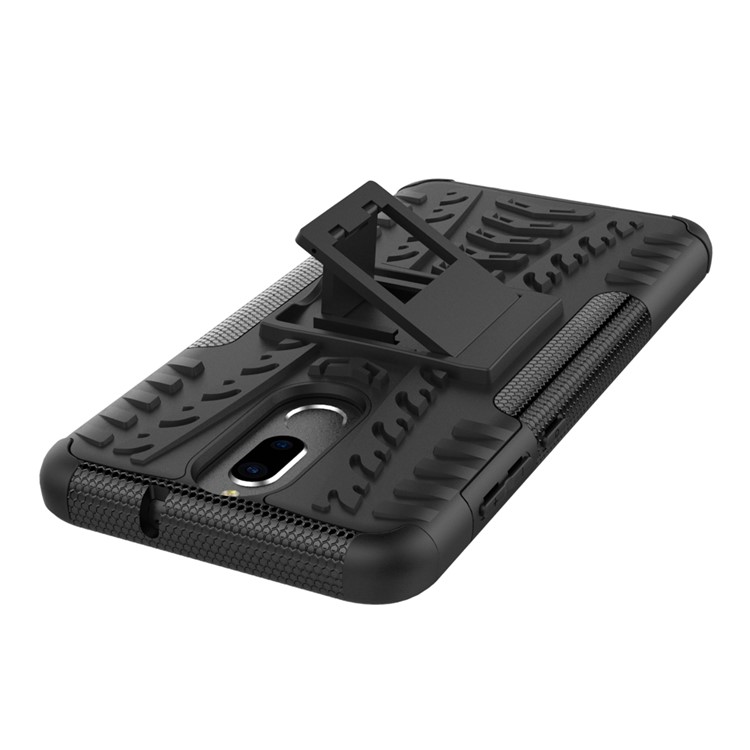Anti-slip PC + TPU Hybrid Case with Kickstand for Huawei Mate 10 Lite / nova 2i / Maimang 6 - Black-9