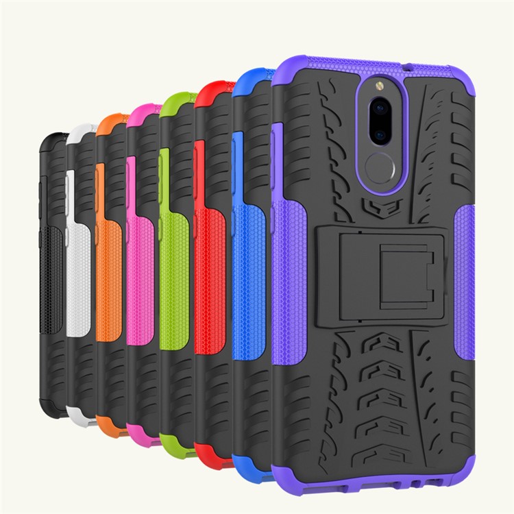 Anti-slip PC + TPU Hybrid Shell with Kickstand for Huawei Mate 10 Lite / nova 2i / Maimang 6 - Red-5