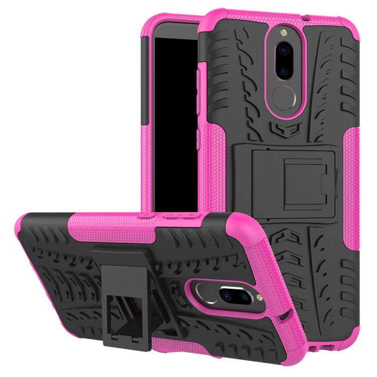 Anti-slip PC + TPU Hybrid Cover with Kickstand for Huawei Mate 10 Lite / nova 2i / Maimang 6 - Rose-1