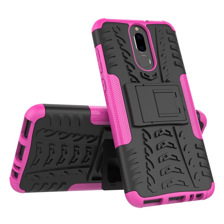 Anti-slip PC + TPU Hybrid Cover with Kickstand for Huawei Mate 10 Lite / nova 2i / Maimang 6 - Rose-2