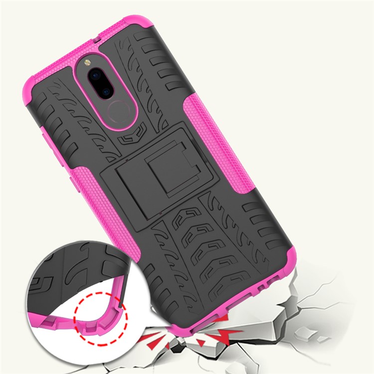 Anti-slip PC + TPU Hybrid Cover with Kickstand for Huawei Mate 10 Lite / nova 2i / Maimang 6 - Rose-4