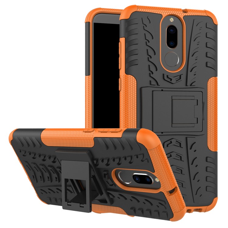 Anti-slip PC + TPU Hybrid Back Case with Kickstand for Huawei Mate 10 Lite / nova 2i / Maimang 6 - Orange-1