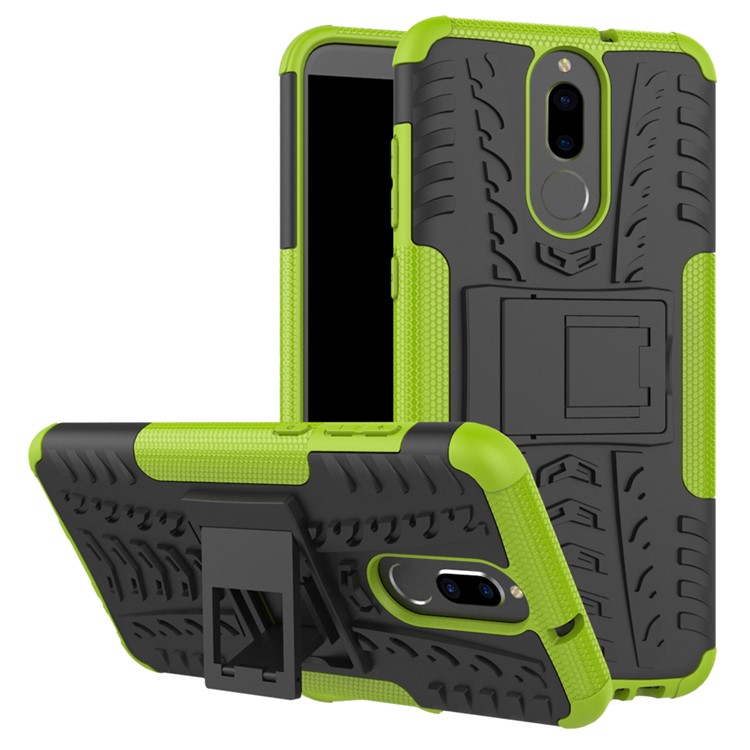 Anti-slip PC + TPU Combo Case with Kickstand for Huawei Mate 10 Lite / nova 2i / Maimang 6 - Green-1